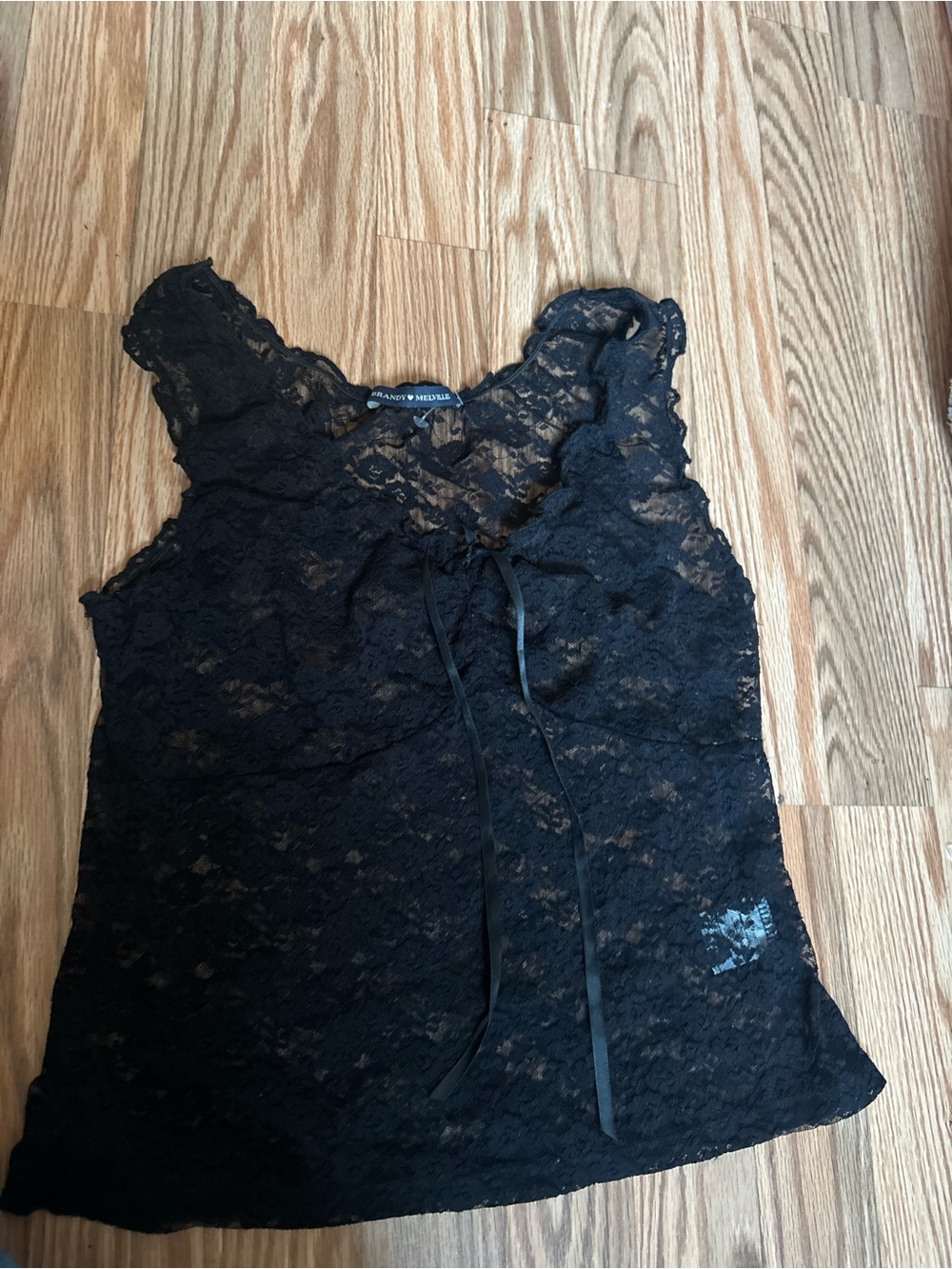 Brandy Melville Black Lace Sleeveless Top